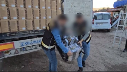 Osmaniyede durdurulan 2 tırda 44 bin 230 paket kaçak sigara ele geçirildi