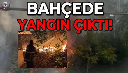 Payasta çıkan bahçe yangınını itfaiye söndürdü
