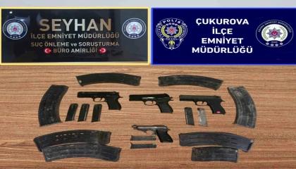 Seyhan ve Çukurova polisinden ruhsatsız silah operasyonu