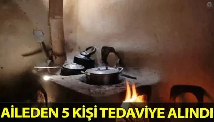 Sobadan sızan gazdan zehirlenen 5 kişilik aileyi komşuları kurtardı