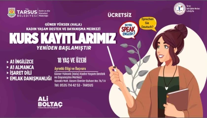 Tarsus Belediyesinden ücretsiz dil eğitimi fırsatı