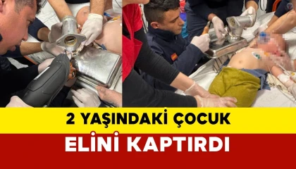 2 yaşındaki çocuk elini kıyma makinesine kaptırdı
