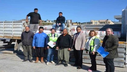 Afette zarar gören üreticiye sera naylonu desteği