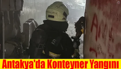Antakyada konteyner yangını
