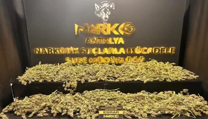 Antalyada son 1 haftada 26 kilo uyuşturucu madde ele geçirildi