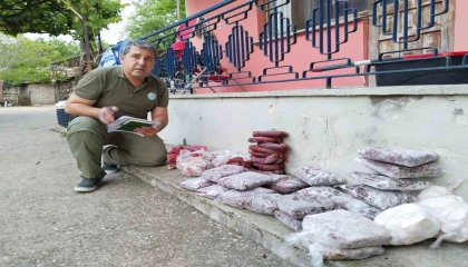 Antalyada yasa dışı avlanan 48 kilo yaban keçisi ve kızıl geyik eti buzdolabında bulundu