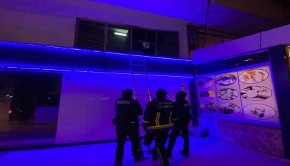 Bankada mahsur kalan kedi ekipleri alarma geçirdi