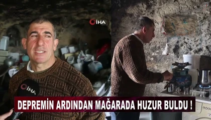 Depremin ardından mağarada huzur bulan adam 2 yıldır yaşamını mağarada sürdürüyor