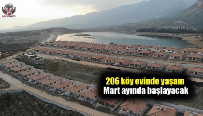 Hassada göl ve Amanos Dağları manzaralı 206 köy evinde yaşam Mart ayında başlayacak