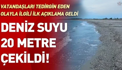 Hatayda denizde 20 metre çekilme yaşandı
