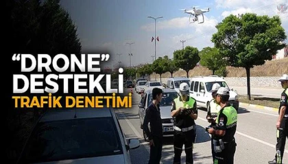 İskenderunda trafik kazalarını azaltmak için dron destekli trafik denetimi