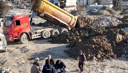 Kaçak hafriyat dökerken dron ile yakalanan kamyon şoförüne 20 bin TL ceza