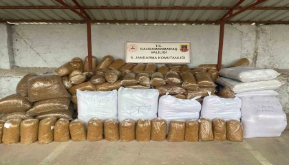 Kahramanmaraşta 1 ton 600 kilo kaçak tütün ele geçirildi