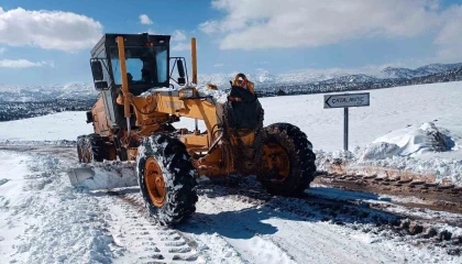Kahramanmaraşta karla mücadele