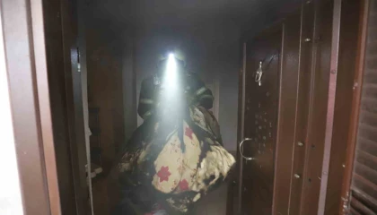 Mersindeki ev yangını itfaiye ekiplerince söndürüldü