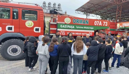 Öğrencilere ve vatandaşlara yangın eğitimi