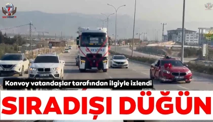 Tırı gelin arabası yaptı, son seferini düğününe yaptı