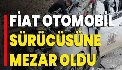 Tırla çarpışan Fiat otomobil sürücüsüne mezar oldu