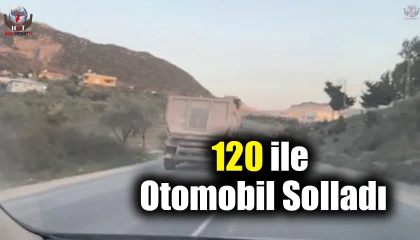 120 ile otomobil sollayan hafriyat kamyonu kamerada