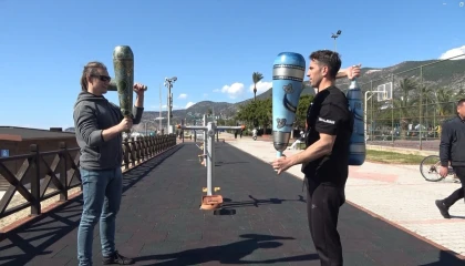 Alanyada Osmanlıdan kalma Lobut Çevirme sporuna büyük ilgi