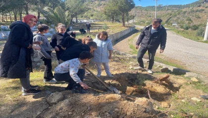 Bozyazıda fidanlar toprakla buluşturuldu