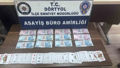 Dörtyolda kumar oynayan 5 şahsa: 46 bin 235 TL ceza