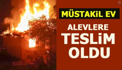 Dörtyolda müstakil ev alevlere teslim oldu