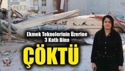 Ekmek teknelerinin üzerine 3 katlı bina çöken kadın gözyaşlarına hakim olamadı