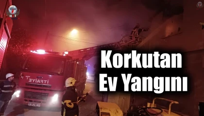 Erzinde ev yangını