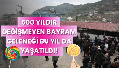 Geleneksel bayramlaşmada metrelerce kuyruk oluştu
