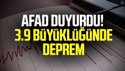 Hatayda 3.9 büyüklüğünde deprem