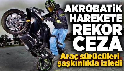 Hatayda akrobatik hareketler yapan motosikletliye 5 bin 179 TL ceza