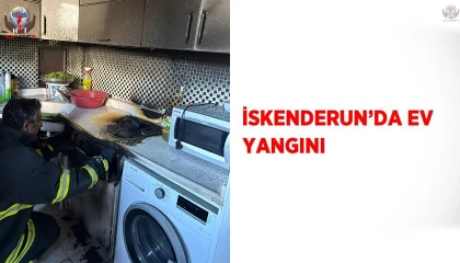 İskenderunda ev yangını