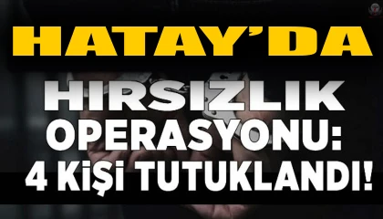 İskenderunda hırsızlık şüphelisi 4 şahıs yakalandı