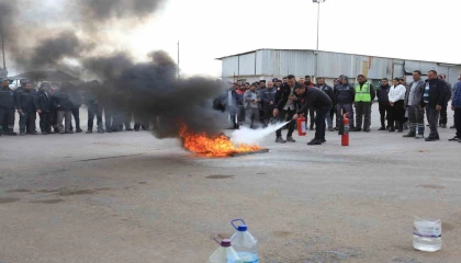 Kepezde belediye personeline yangın eğitimi verildi