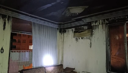 Mersinde ev yangını