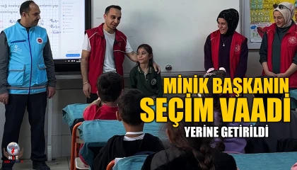 Minik başkanın seçim vaadi yerine getirildi