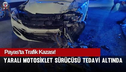 Otomobille çarpışan motosikletin sürücüsü yaralandı