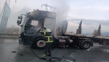 Payasta tır yangını