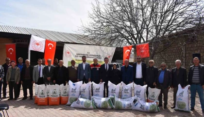 Şarkikaraağaçta üreticilere nohut ve yağlık ayçiçeği tohumu dağıtıldı