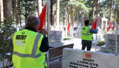 Şehitliklerde bakım ve onarım yapıldı