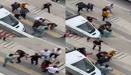 Trafikte tartışma yumruklu kavgaya dönüştü