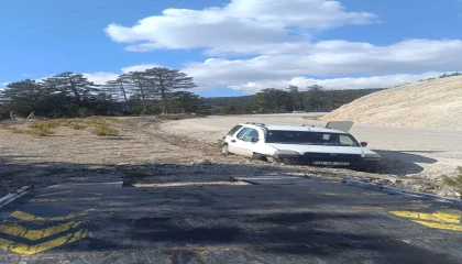 Virajı alamayan hafif ticari araç şarampole düştü:1 ölü, 1 yaralı