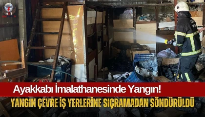 Ayakkabı imalathanesinde yangın