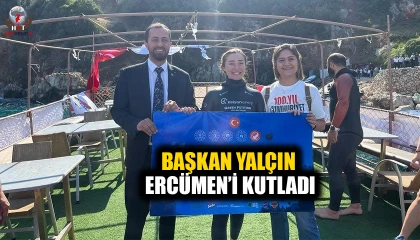BAŞKAN YALÇIN ERCÜMEN’İ KUTLADI