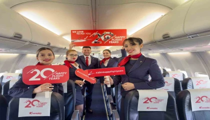 Corendon Airlines, 20inci yaşını yolcularıyla gökyüzünde kutluyor
