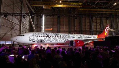 Dünyanın tamamen dövme tasarımlı ilk uçağı havalandı