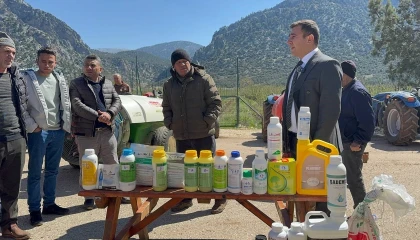 Eğirdirde çiftçilere bilinçli ilaçlama eğitimi verildi