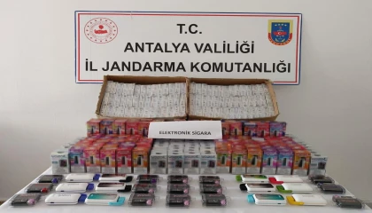 Gazipaşada 850 adet kaçak elektronik sigara ele geçirildi