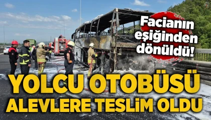 Hatay otobüsü alevlere teslim oldu